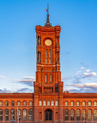 Red Town Hall (Rotes Rathaus) on Alexanderplatz square, Berlin, Germany