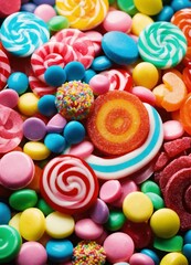 Fototapeta na wymiar colorful jelly beans Candy background advertising photo