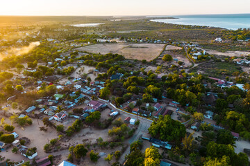 aerial view of Ifaty in the morning, Madagascar