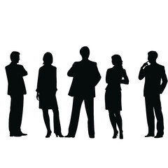 business people silhouette 