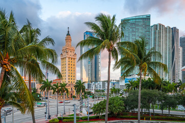 Fototapeta na wymiar Miami, Florida, USA in the Morning