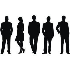 business people silhouette 