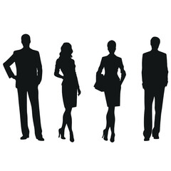 business people silhouette 