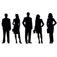 business people silhouette 