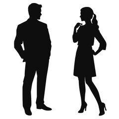 business people silhouette 