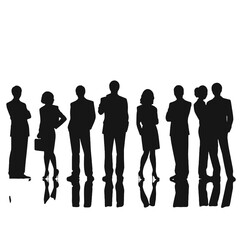 business people silhouette 