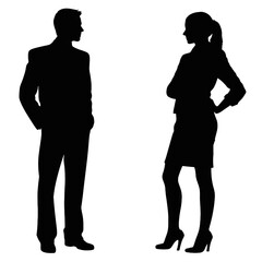 business people silhouette 
