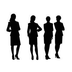 business people silhouette 