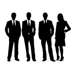 business people silhouette 