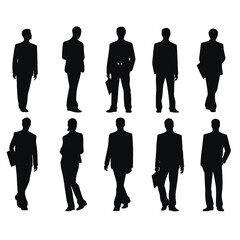 business people silhouette 