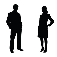 business people silhouette 