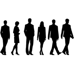 business people silhouette 
