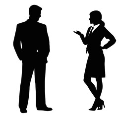 business people silhouette 