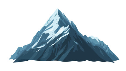 Mountain peak flat vector isolated on white.