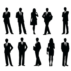 business people silhouette 