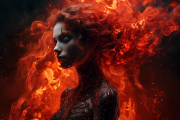 Goddess of flame G&ouml;ttin der Flamme 炎の女神