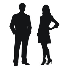 business people silhouette 