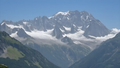 Fototapeta na wymiar Mont Blanc mountain massif summer landscape