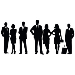 business people silhouette 