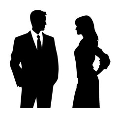 business people silhouette 