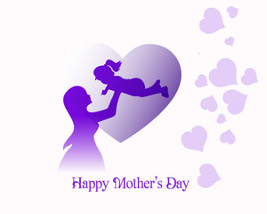 Happy Mother's Day greeting background decorated