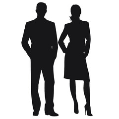 business people silhouette 