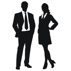 business people silhouette 