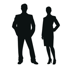 business people silhouette 