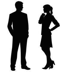 business people silhouette 