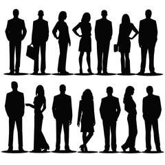 business people silhouette 