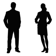 business people silhouette 