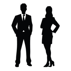 business people silhouette 