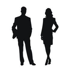 business people silhouette 