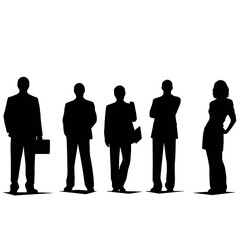 business people silhouette 