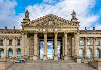 Fototapeta na wymiar Reichstag building (Bundestag - parliament of Germany) in Berlin