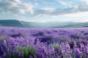 A stunning landscape of a lavender field, perfect for wallpaper or background use.
