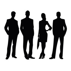 business people silhouette 