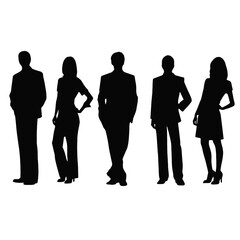 business people silhouette 