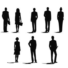 business people silhouette 