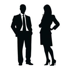 business people silhouette 