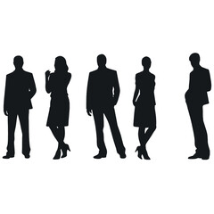 business people silhouette 
