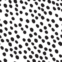Oval Blob. Vector Round. Cheetah Paint Dirt. White Animal Grunge. Black Oval Dot. Dalmatian Polka Texture Polkadot Row Pattern. Isolated Fur Cheetah Blotter. Seamless Ink Monochrome. Vector Polka.