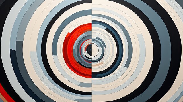 Dive into a world of circular stripes, each one a different style and texture, all coming together to create a stunning visual feast on a blank canvas