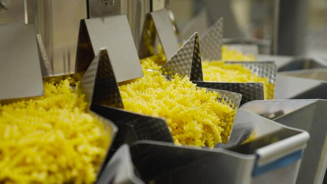 Pasta production technology - food industry factory - automation.
