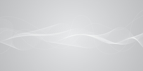Abstract white and light gray wave modern soft luxury texture with smooth and clean vector subtle background illustration.	