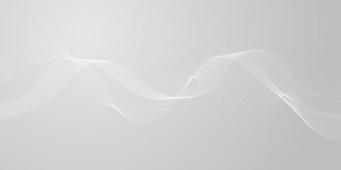 Abstract white and light gray wave modern soft luxury texture with smooth and clean vector subtle background illustration.	