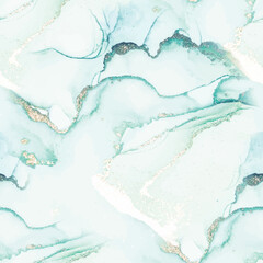 Marble Gold Vector Ink. Shiny Water Color Background. Modern Abstract Painting. Geode Elegant Glitter. Gold Abstract Background. Green Art Paint. Golden Alcohol Ink Canvas. Foil Marble Watercolor.