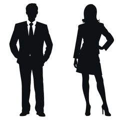 business people silhouette 