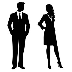 business people silhouette 