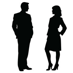 business people silhouette 